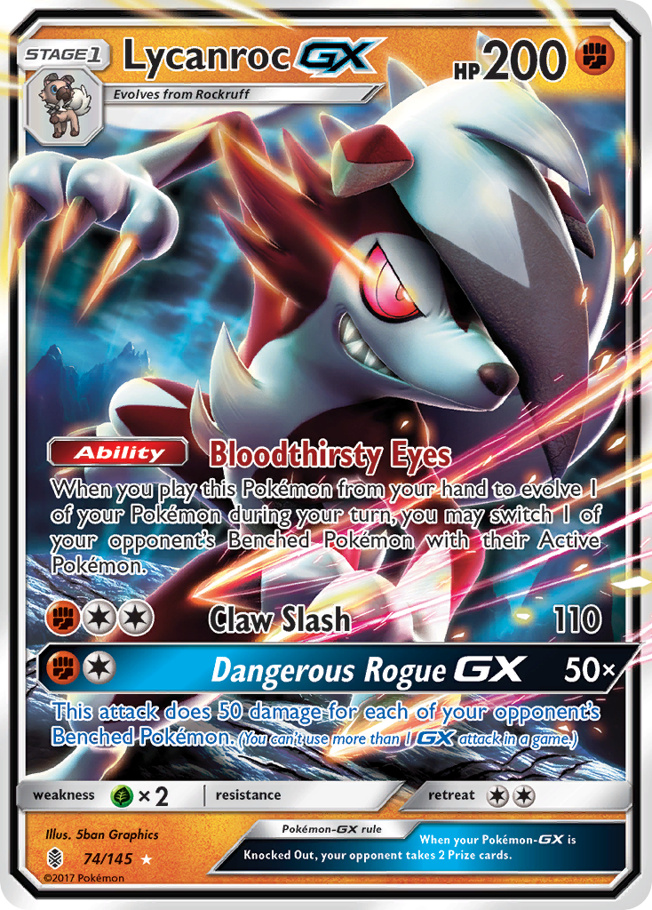 Lycanroc GX (74/145) [Sun & Moon: Guardians Rising] | Arkham Games and Comics