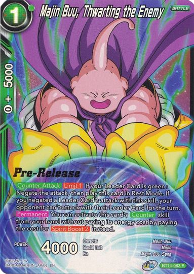 Majin Buu, Thwarting the Enemy (BT14-083) [Cross Spirits Prerelease Promos] | Arkham Games and Comics