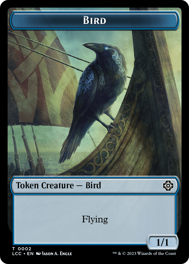 Bird // Merfolk (0003) Double-Sided Token [The Lost Caverns of Ixalan Commander Tokens] | Arkham Games and Comics