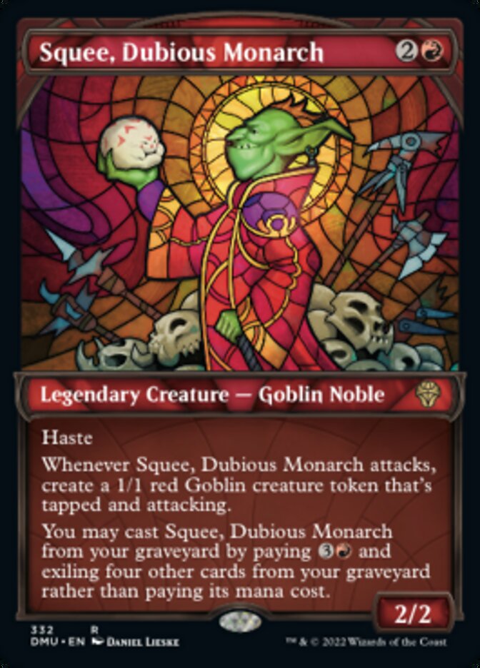 Squee, Dubious Monarch (Showcase Textured) [Dominaria United] | Arkham Games and Comics