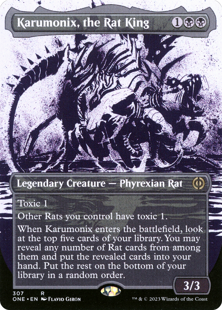 Karumonix, the Rat King (Borderless Ichor) [Phyrexia: All Will Be One] | Arkham Games and Comics