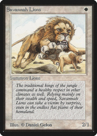 Savannah Lions [Limited Edition Beta] | Arkham Games and Comics