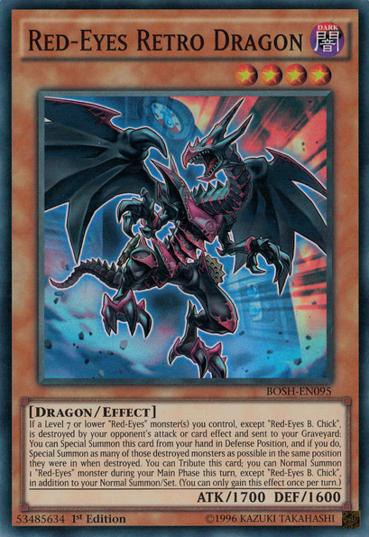 Red-Eyes Retro Dragon [BOSH-EN095] Super Rare | Arkham Games and Comics