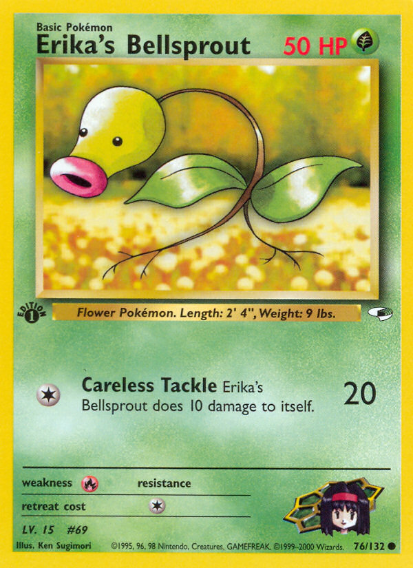 Erika's Bellsprout (76/132) [Gym Heroes 1st Edition] | Arkham Games and Comics