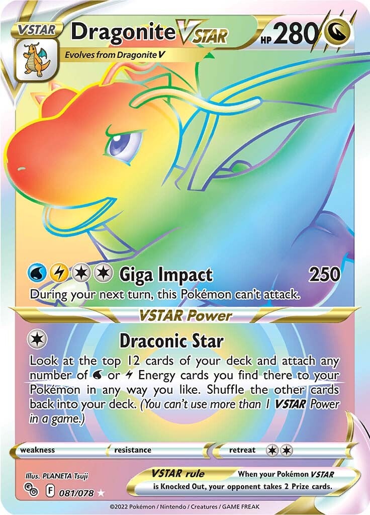 Dragonite VSTAR (081/078) [Pokémon GO] | Arkham Games and Comics