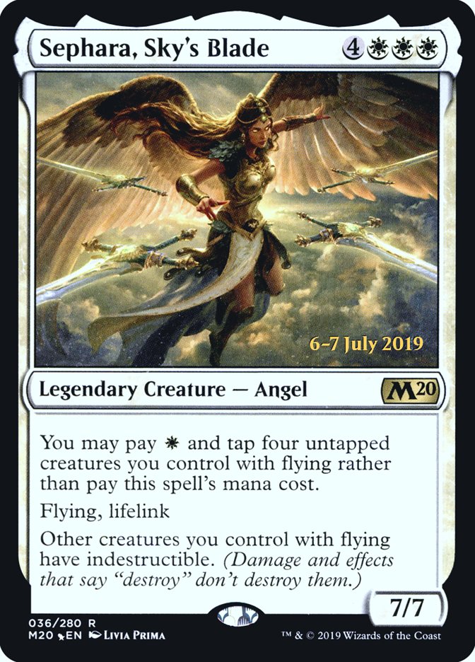 Sephara, Sky's Blade  [Core Set 2020 Prerelease Promos] | Arkham Games and Comics