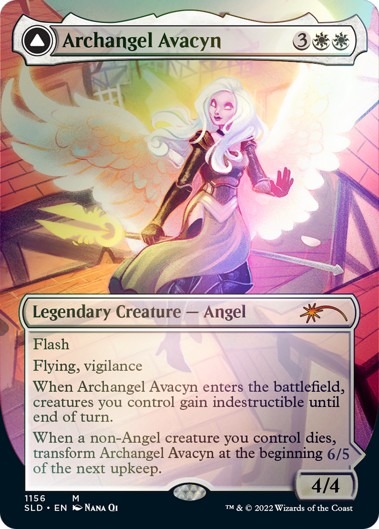 Archangel Avacyn // Avacyn, the Purifier (Borderless) [Secret Lair: From Cute to Brute] | Arkham Games and Comics