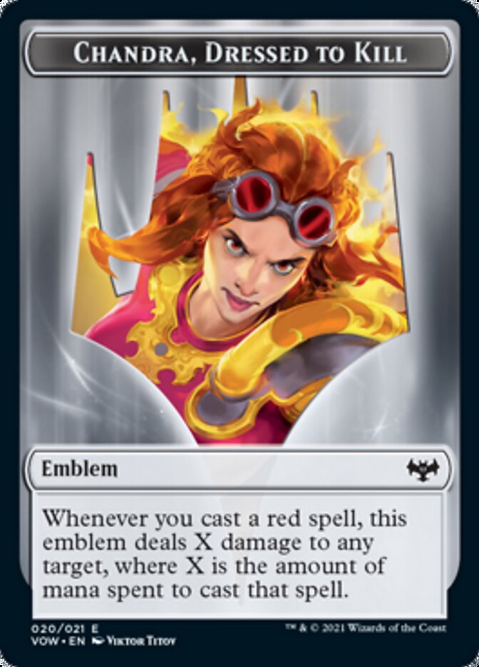 Chandra, Dressed to Kill Emblem [Innistrad: Crimson Vow Tokens] | Arkham Games and Comics