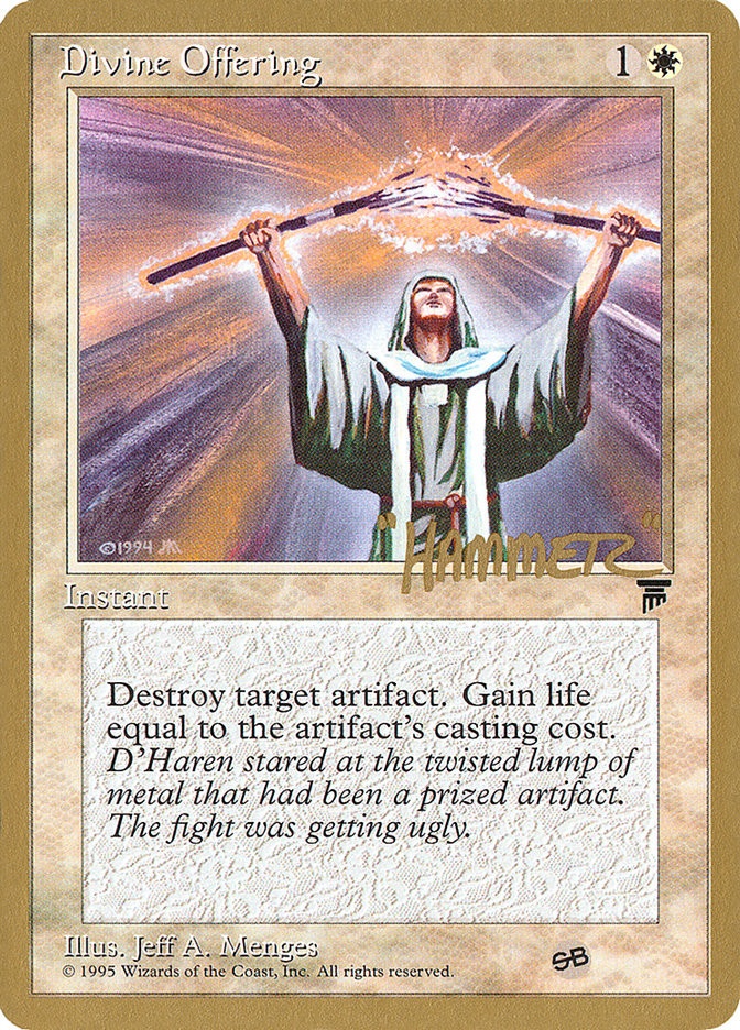 Divine Offering (Shawn "Hammer" Regnier) (SB) [Pro Tour Collector Set] | Arkham Games and Comics