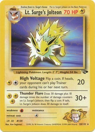 Lt. Surge's Jolteon (28/132) [Gym Challenge Unlimited] | Arkham Games and Comics