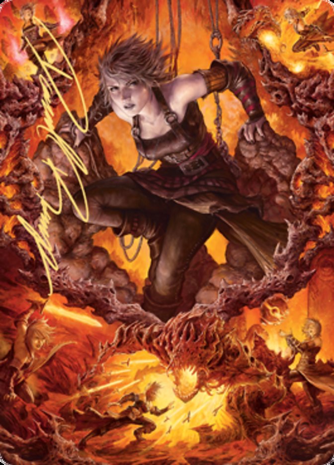 Nahiri, Heir of the Ancients 2 Art Card (Gold-Stamped Signature) [Zendikar Rising Art Series] | Arkham Games and Comics