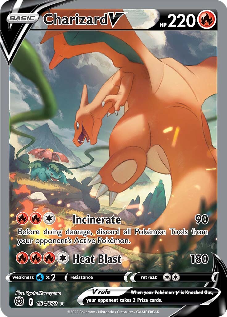 Charizard V (154/172) [Sword & Shield: Brilliant Stars] | Arkham Games and Comics