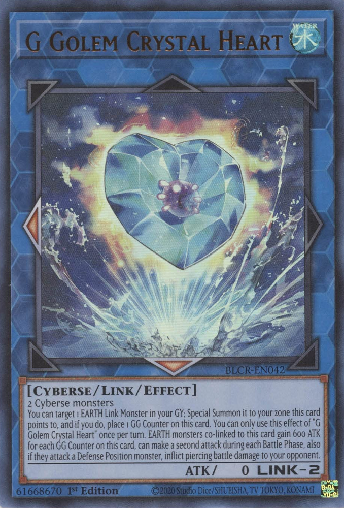 G Golem Crystal Heart [BLCR-EN042] Ultra Rare | Arkham Games and Comics