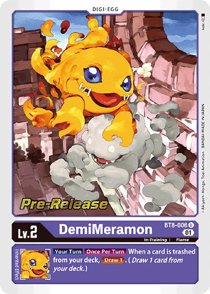 DemiMeramon [BT8-006] [New Awakening Pre-Release Cards] | Arkham Games and Comics