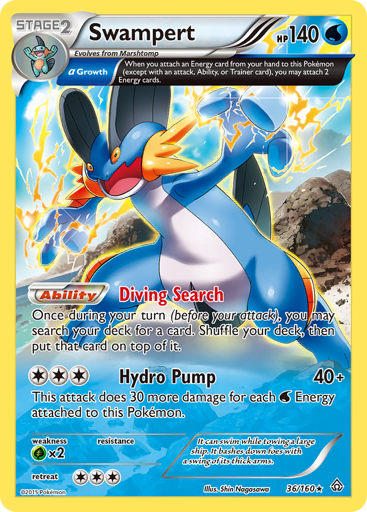 Swampert (36/160) [XY: Primal Clash] | Arkham Games and Comics