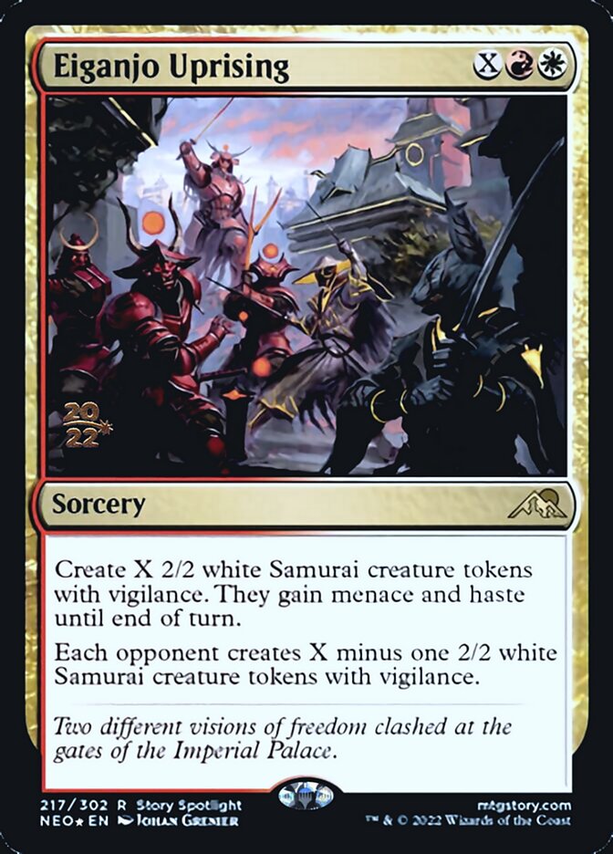 Eiganjo Uprising [Kamigawa: Neon Dynasty Prerelease Promos] | Arkham Games and Comics