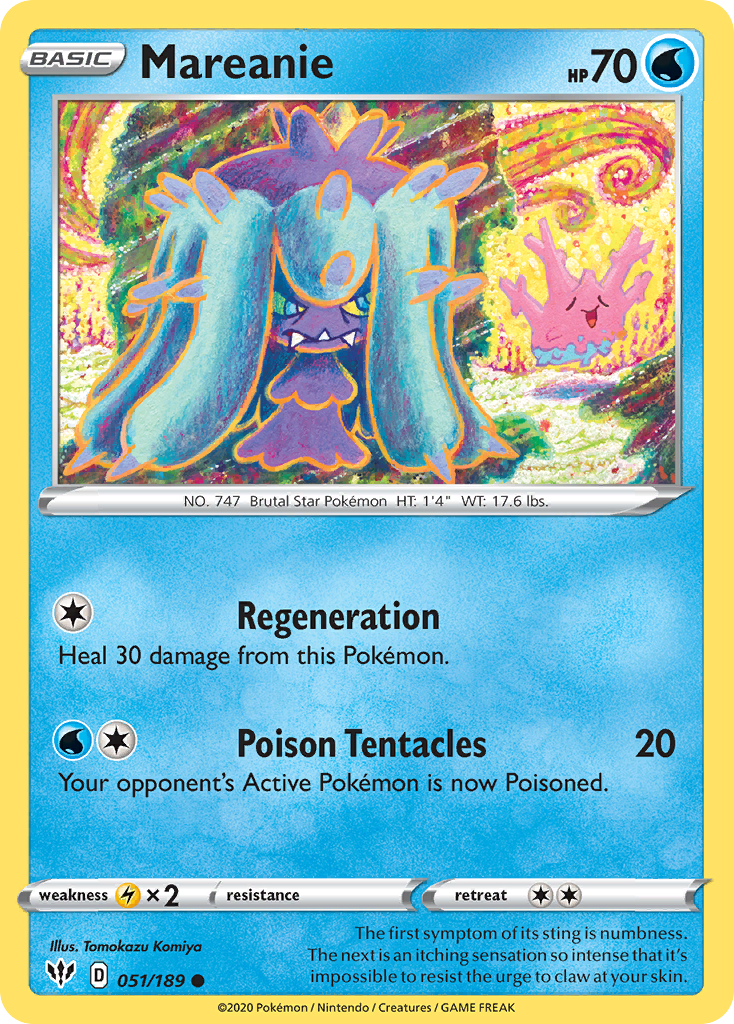 Mareanie (051/189) [Sword & Shield: Darkness Ablaze] | Arkham Games and Comics