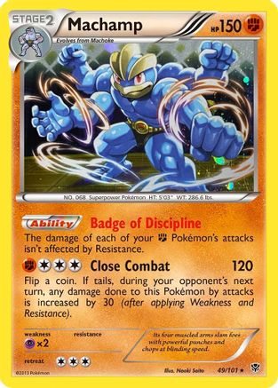 Machamp (49/101) (Cosmos Holo) [Black & White: Plasma Blast] | Arkham Games and Comics