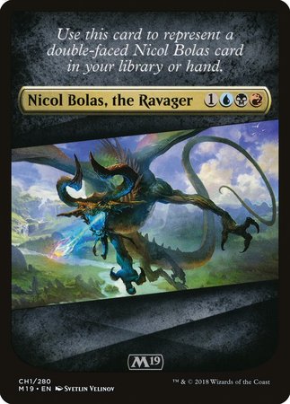 Checklist Card - Core Set 2019 (Nicol Bolas, the Ravager) [Core Set 2019 Tokens] | Arkham Games and Comics