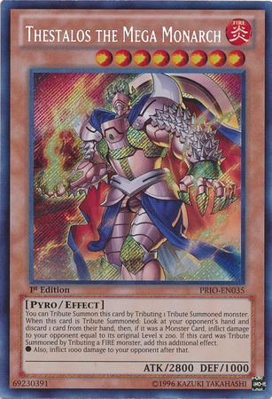 Thestalos the Mega Monarch [PRIO-EN035] Secret Rare | Arkham Games and Comics