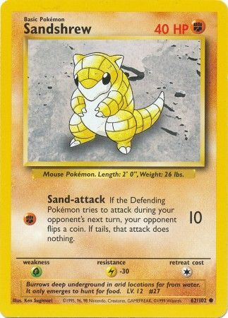 Sandshrew (62/102) [Base Set Unlimited] | Arkham Games and Comics