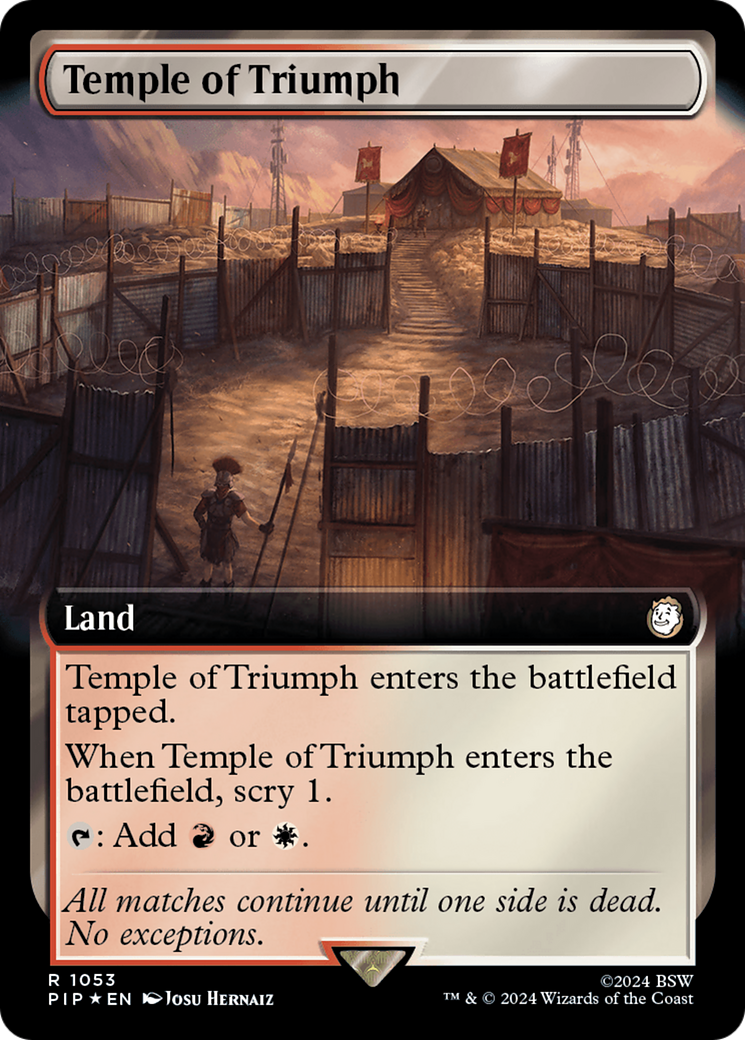 Temple of Triumph (Extended Art) (Surge Foil) [Fallout] | Arkham Games and Comics