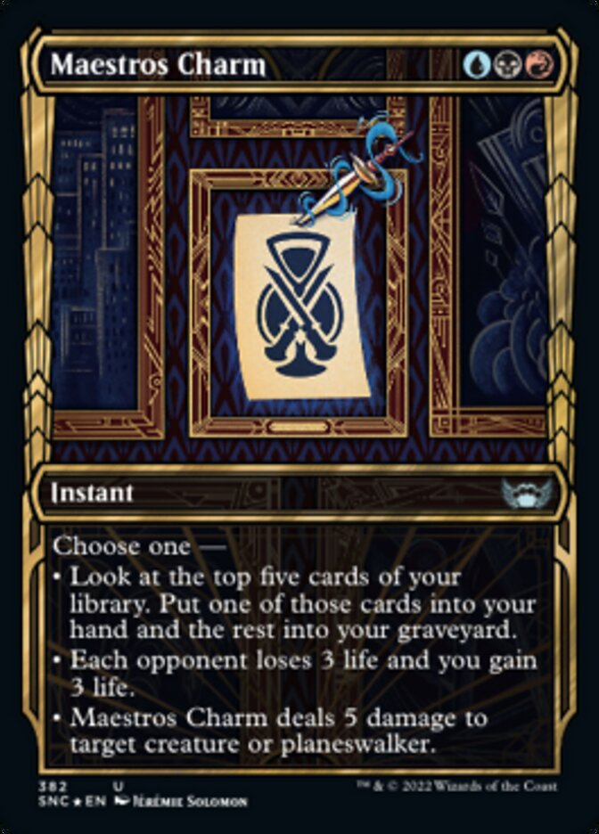 Maestros Charm (Showcase Golden Age Gilded Foil) [Streets of New Capenna] | Arkham Games and Comics