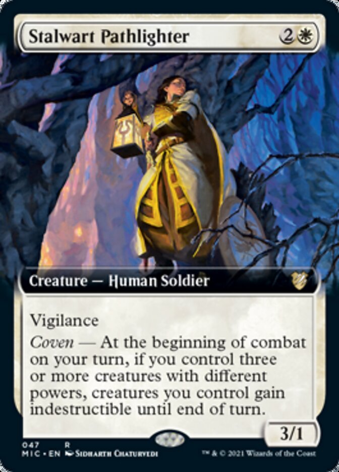 Stalwart Pathlighter (Extended) [Innistrad: Midnight Hunt Commander] | Arkham Games and Comics