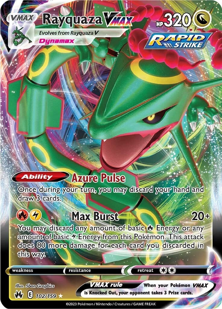 Rayquaza VMAX (102/159) (102) [Sword & Shield: Crown Zenith] | Arkham Games and Comics