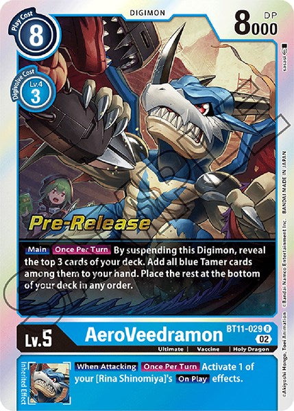 AeroVeedramon [BT11-029] [Dimensional Phase Pre-Release Promos] | Arkham Games and Comics