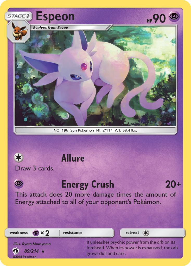 Espeon (89/214) [Sun & Moon: Lost Thunder] | Arkham Games and Comics