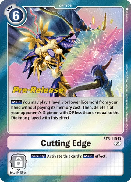 Cutting Edge [BT6-110] [Double Diamond Pre-Release Cards] | Arkham Games and Comics