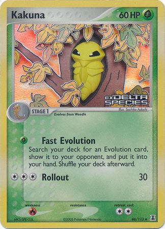 Kakuna (46/113) (Stamped) [EX: Delta Species] | Arkham Games and Comics