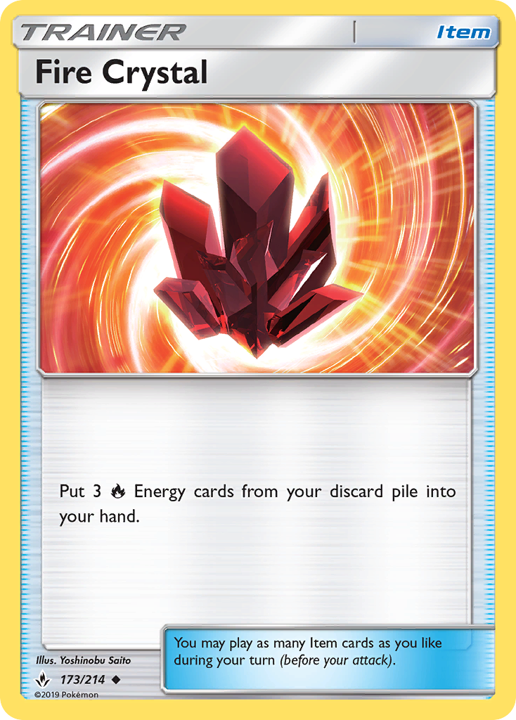 Fire Crystal (173/214) [Sun & Moon: Unbroken Bonds] | Arkham Games and Comics