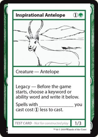 Inspirational Antelope (2021 Edition) [Mystery Booster Playtest Cards] | Arkham Games and Comics