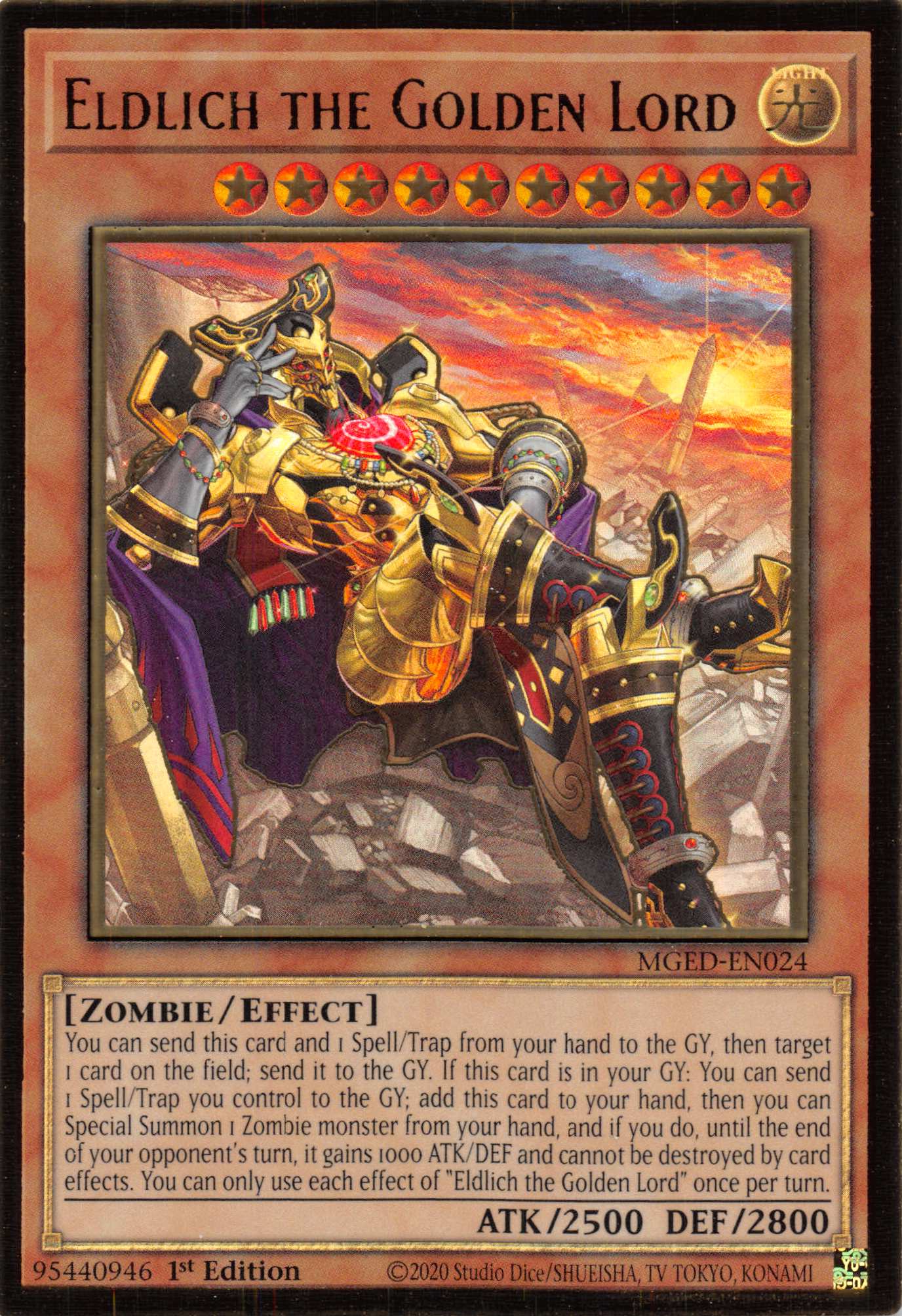 Eldlich the Golden Lord (Alternate Art) [MGED-EN024] Gold Rare | Arkham Games and Comics