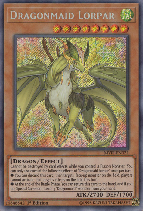 Dragonmaid Lorpar [MYFI-EN021] Secret Rare | Arkham Games and Comics