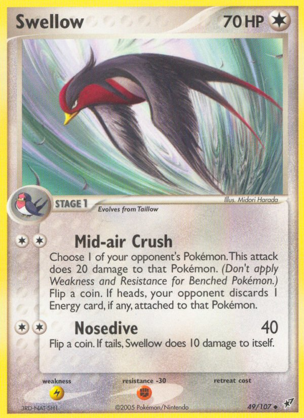 Swellow (49/107) [EX: Deoxys] | Arkham Games and Comics