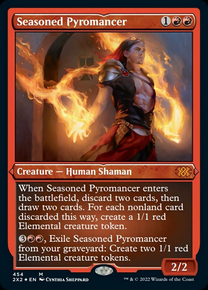 Seasoned Pyromancer (Foil Etched) [Double Masters 2022] | Arkham Games and Comics