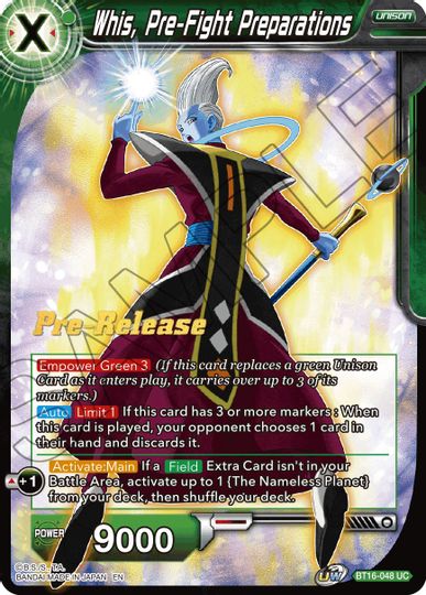 Whis, Pre-Fight Preparations (BT16-048) [Realm of the Gods Prerelease Promos] | Arkham Games and Comics