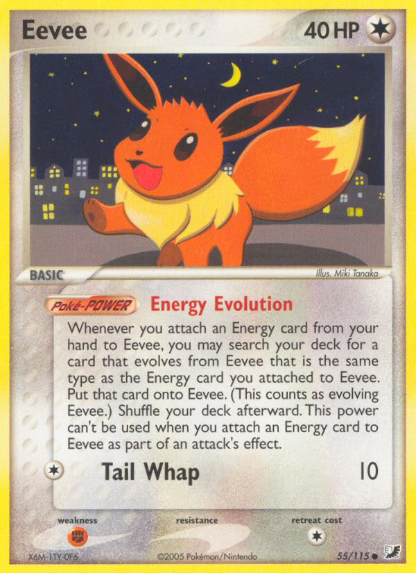 Eevee (55/115) [EX: Unseen Forces] | Arkham Games and Comics