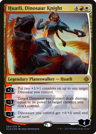 Huatli, Dinosaur Knight [Ixalan] | Arkham Games and Comics