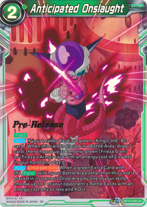 Anticipated Onslaught (BT13-086) [Supreme Rivalry Prerelease Promos] | Arkham Games and Comics