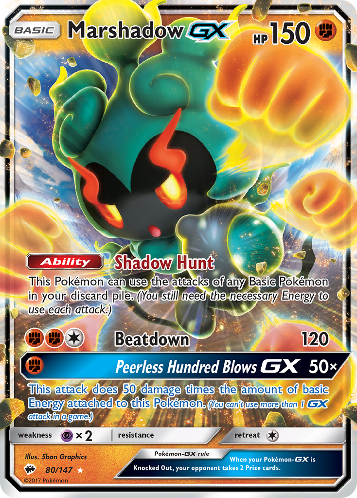 Marshadow GX (80/147) [Sun & Moon: Burning Shadows] | Arkham Games and Comics