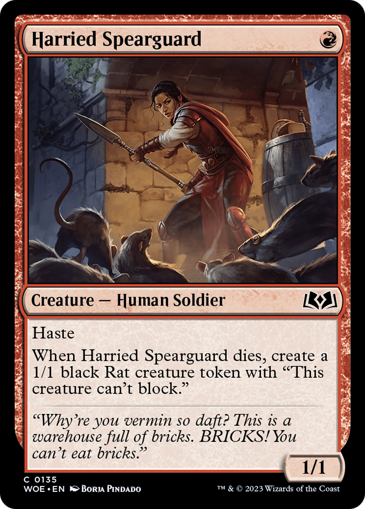 Harried Spearguard [Wilds of Eldraine] | Arkham Games and Comics