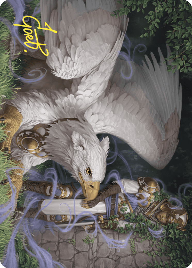 Dutiful Griffin Art Card (Gold-Stamped Signature) [Wilds of Eldraine Art Series] | Arkham Games and Comics