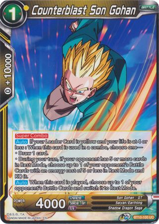 Counterblast Son Gohan (BT10-100) [Rise of the Unison Warrior 2nd Edition] | Arkham Games and Comics