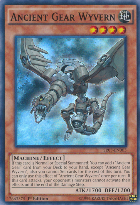 Ancient Gear Wyvern [SR03-EN003] Super Rare | Arkham Games and Comics