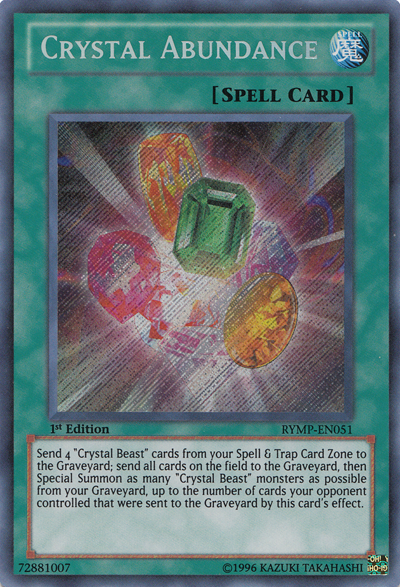 Crystal Abundance [RYMP-EN051] Secret Rare | Arkham Games and Comics