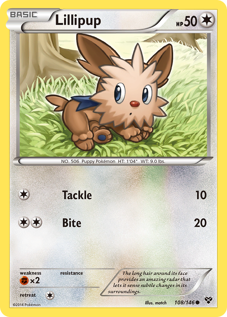 Lillipup (108/146) [XY: Base Set] | Arkham Games and Comics